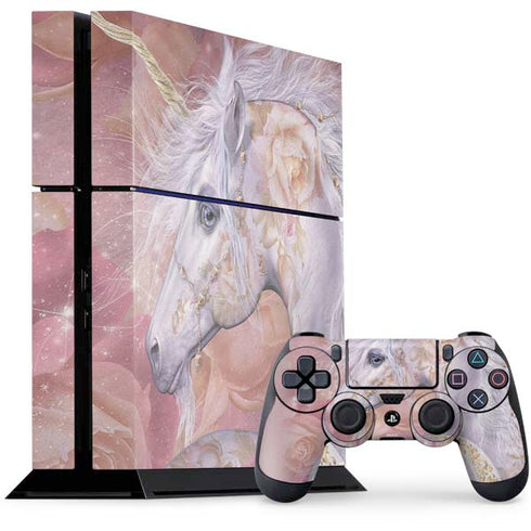 Licorne Florale Rose Unicorn by Laurie Prindle PlayStation PS4 Skins